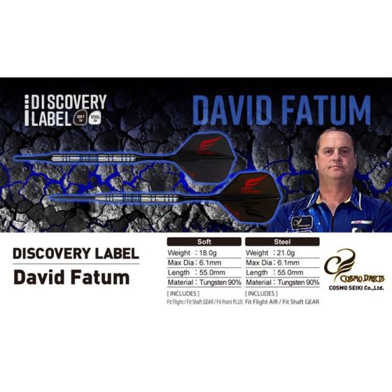 COSMO DARTS DISCOVERY LABEL David Fatum Model [2BA] | AA darts shop
