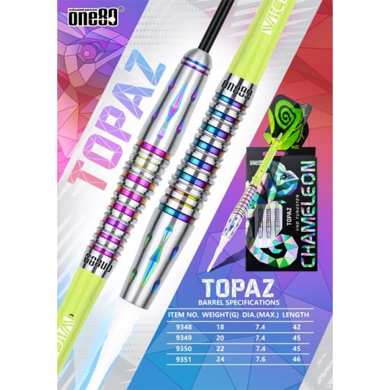 期間限定30％OFF! One80 shop darts AA | [2BA] 20g TOPAZ CHAMELEON ダーツ