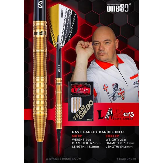 人気定番の One80 shop darts AA | [2BA] Model 20g Ladley Dave LAdders ダーツ