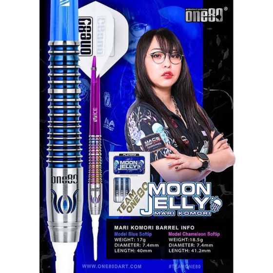 ダーツ One80 Moon Jelly ver.2 Mari Komori Model One80 MOON JELLY 17g 小森麻理 (Mari Komori) Model [2BA] | AA darts