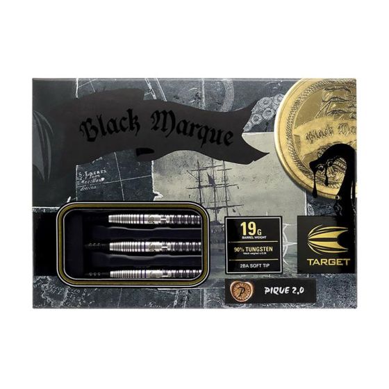 ダーツ TARGET Black Marque Pique2.0 Target Black Marque Pique 2.0 Soft Tip Darts - 19gm