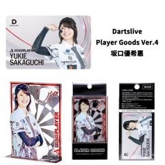 Limited DARTSLIVE PLAYER GOODS V4 坂口優希惠 (Yukie Sakaguchi) Model Card and Metal Plate (Back-order)