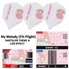 "Limited" Fit Flight Sanrio characters Flight with DARTSLIVE THEME ＆ LIVE EFFECT - My Melody